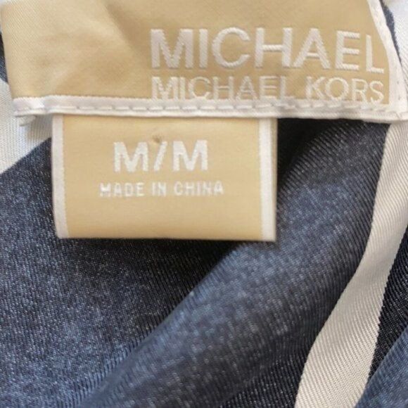 MICHAEL Michael Kors Women Silk Beaded Cuffs Giraffe Print Dress Size M - Picture 11 of 11